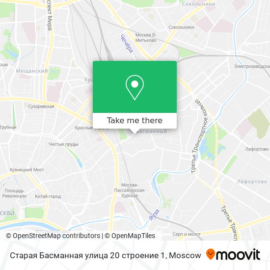 Старая Басманная улица 20 строение 1 map