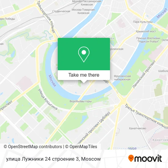 улица Лужники 24 строение 3 map