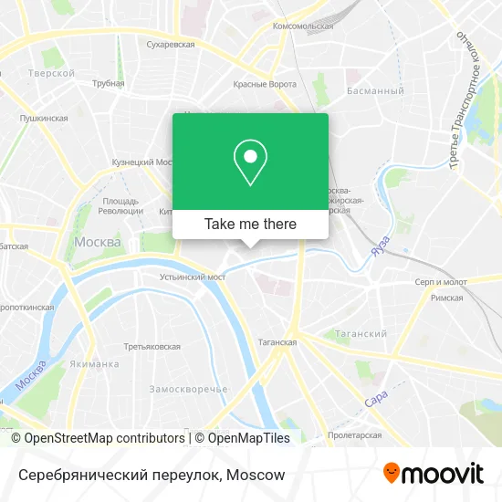 Серебрянический переулок map