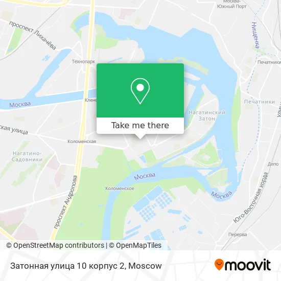 Затонная улица 10 корпус 2 map