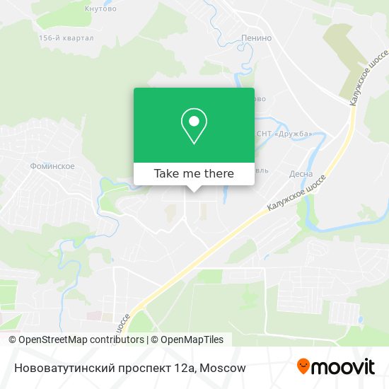 Нововатутинский проспект 12а map