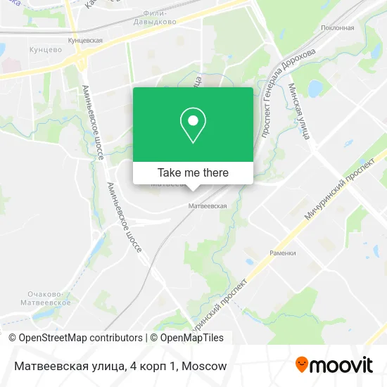 Матвеевская улица, 4 корп 1 map