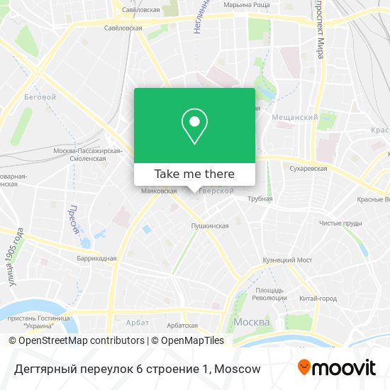 Дегтярный переулок 6 строение 1 map