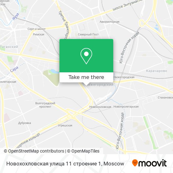 Новохохловская улица 11 строение 1 map