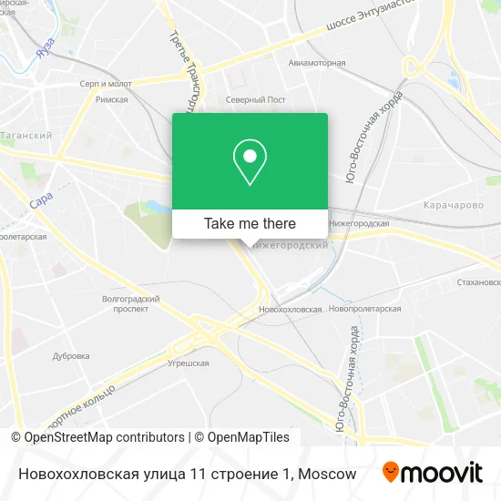 Новохохловская улица 11 строение 1 map