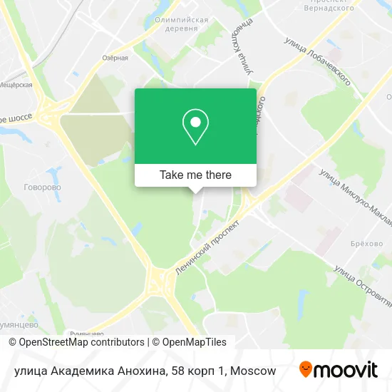 улица Академика Анохина, 58 корп 1 map