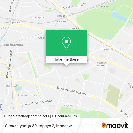Окская улица 30 корпус 2 map