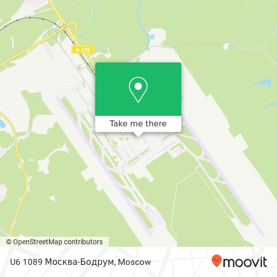 U6 1089 Москва-Бодрум map