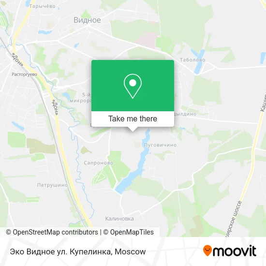Эко Видное ул. Купелинка map