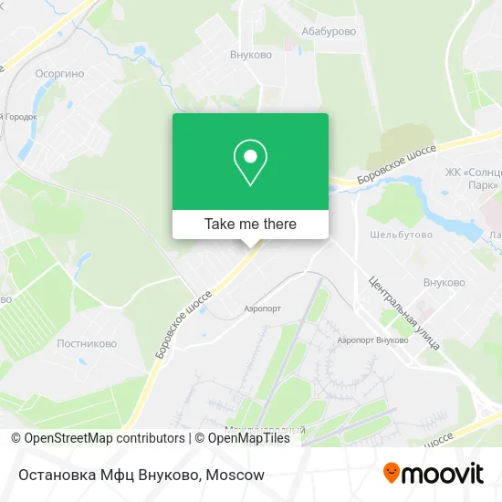 Остановка Мфц Внуково map