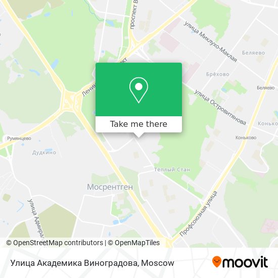 Улица Академика Виноградова map
