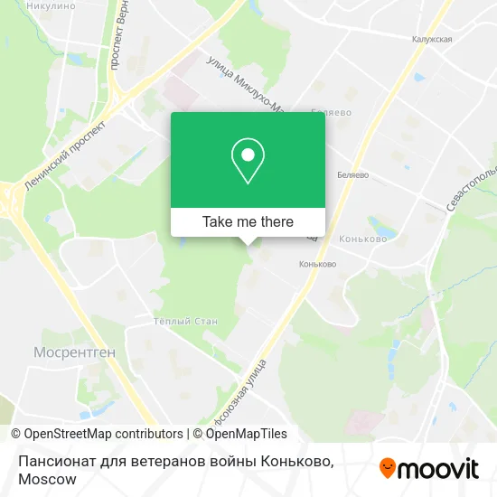 Пансионат для ветеранов войны Коньково map