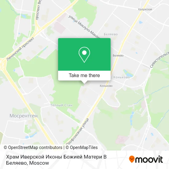 Храм Иверской Иконы Божией Матери В Беляево map