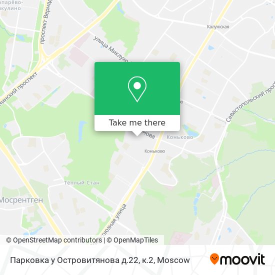 Парковка у Островитянова д.22, к.2 map