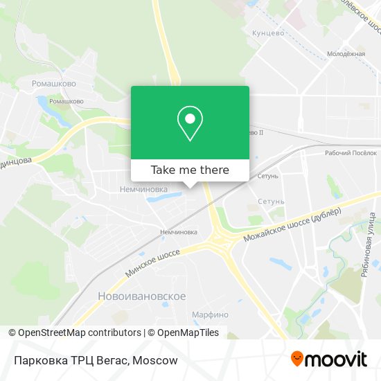 Парковка ТРЦ Вегас map