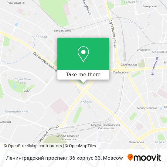 Ленинградский проспект 36 корпус 33 map