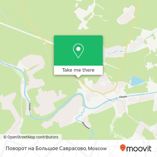 Поворот на Большое Саврасово map