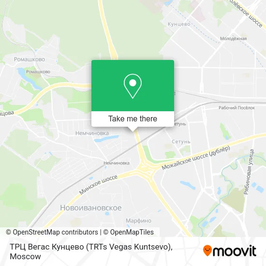 ТРЦ Вегас Кунцево (TRTs Vegas Kuntsevo) map