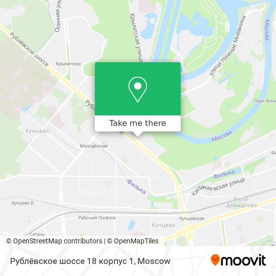 Рублёвское шоссе 18 корпус 1 map