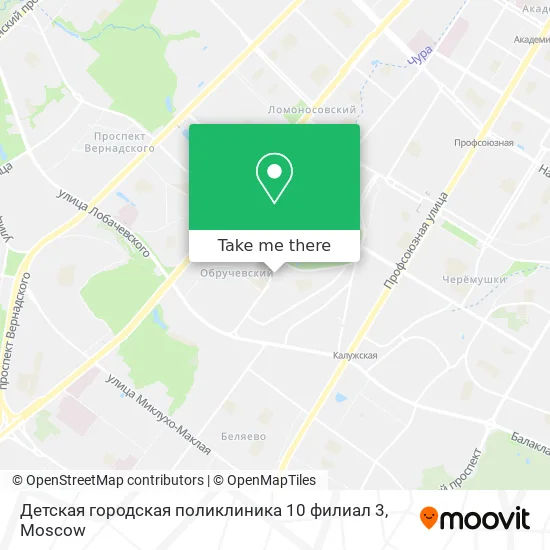 Детская городская поликлиника 10 филиал 3 map