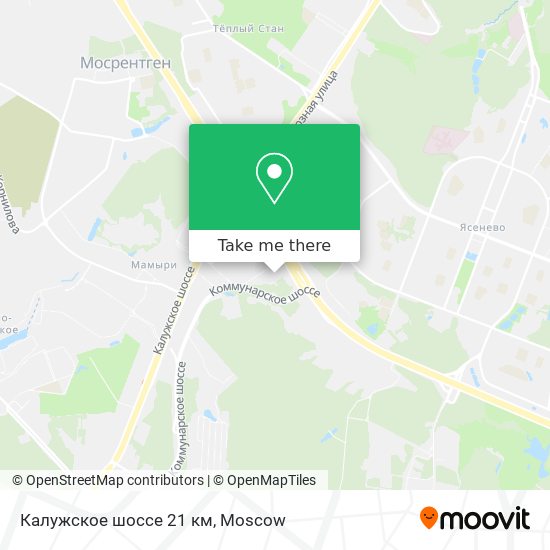 Калужское шоссе 21 км map