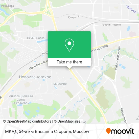 МКАД 54-й км Внешняя Сторона map
