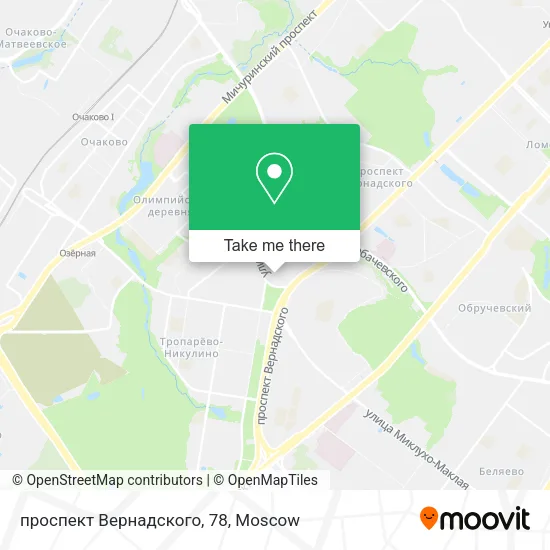 проспект Вернадского, 78 map