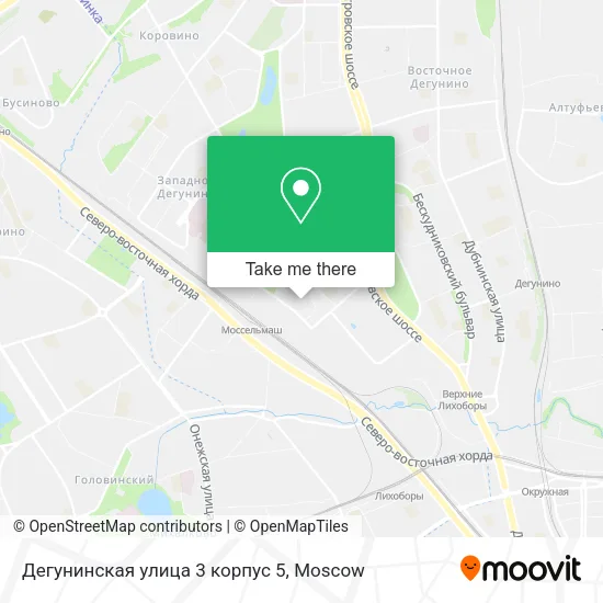 Дегунинская улица 3 корпус 5 map