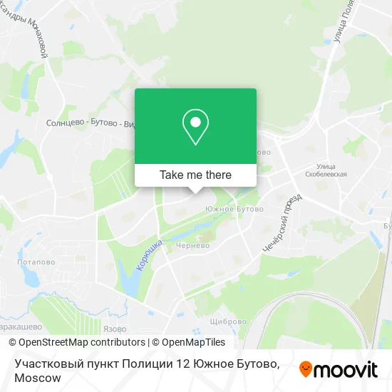 Участковый пункт Полиции 12 Южное Бутово map