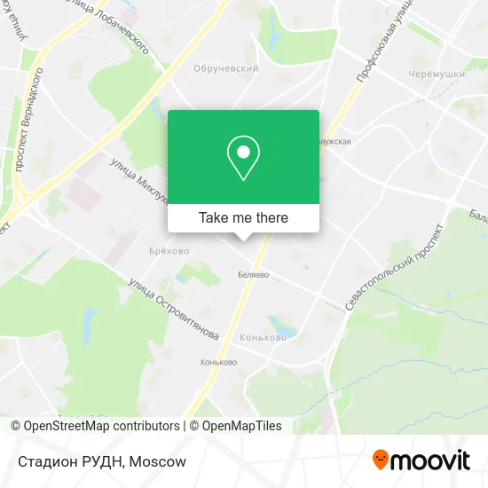 Стадион РУДН map