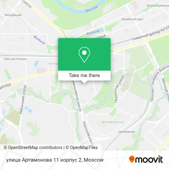 улица Артамонова 11 корпус 2 map