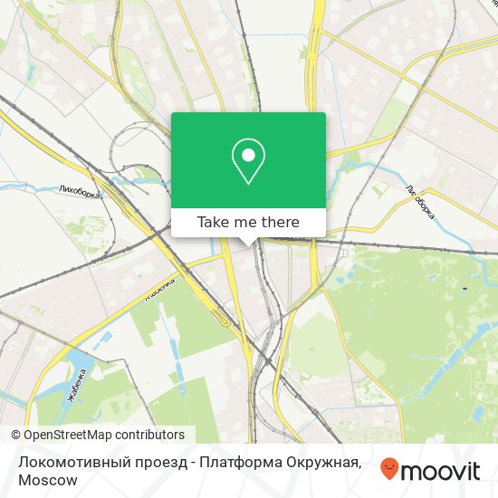 Локомотивный проезд - Платформа Окружная map