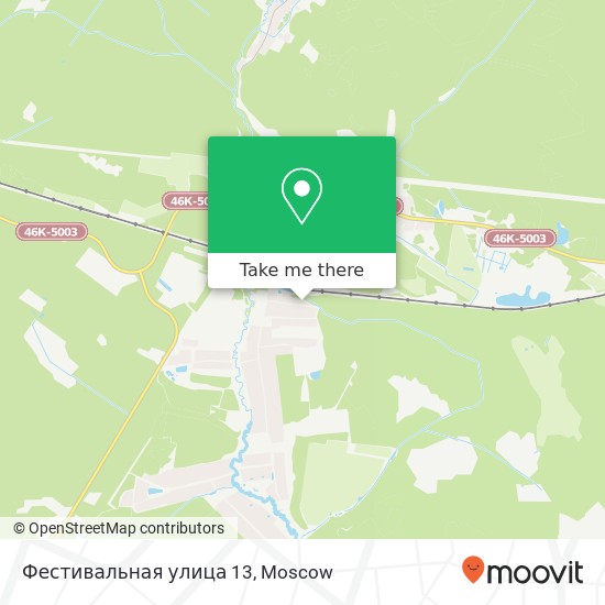 Фестивальная улица 13 map