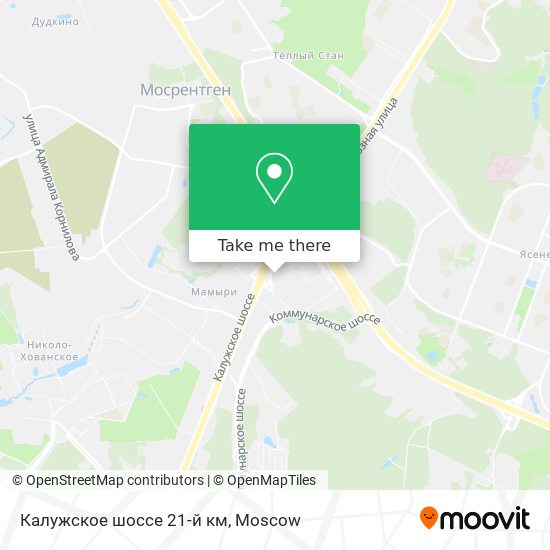 Калужское шоссе 21-й км map