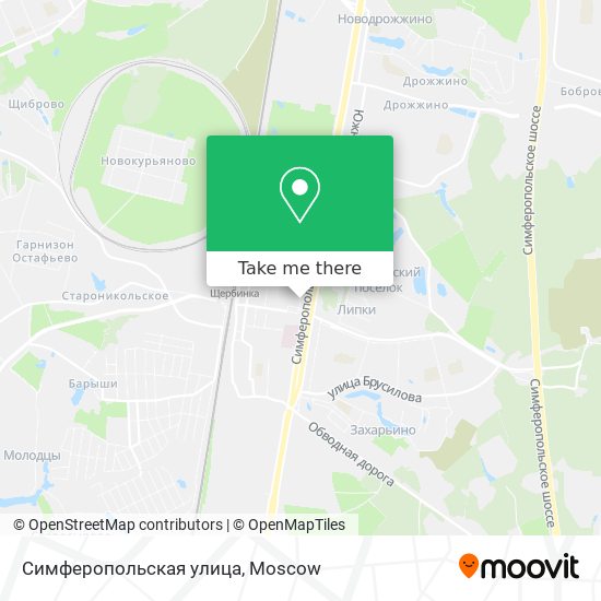 Симферопольская улица map