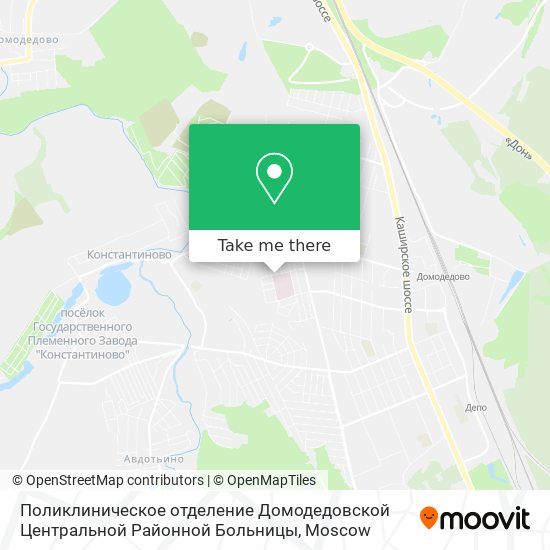 Поликлиническое отделение Домодедовской Центральной Районной Больницы map