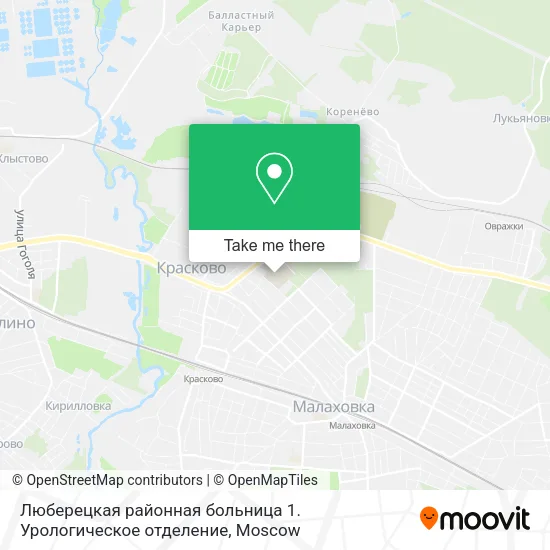 Люберецкая районная больница 1. Урологическое отделение map