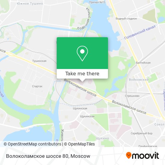 Волоколамское шоссе 80 map