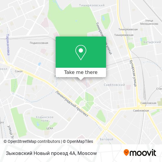 Зыковский Новый проезд 4А map