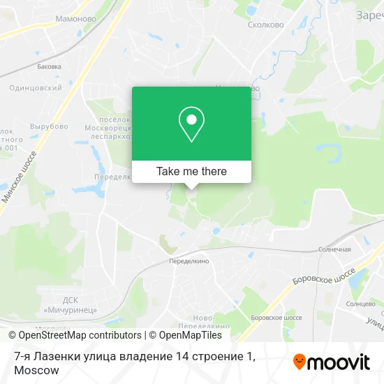 7-я Лазенки улица владение 14 строение 1 map