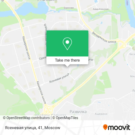 Ясеневая улица, 41 map
