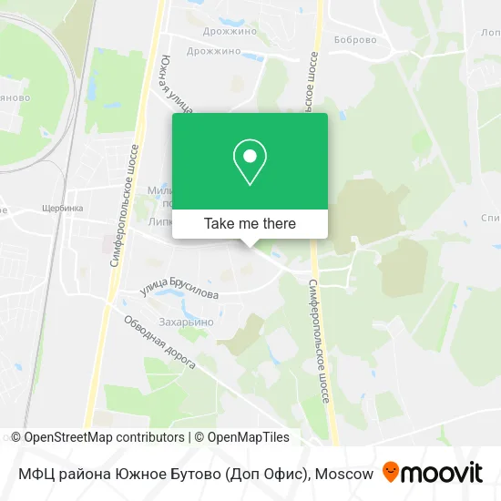 МФЦ района Южное Бутово (Доп Офис) map