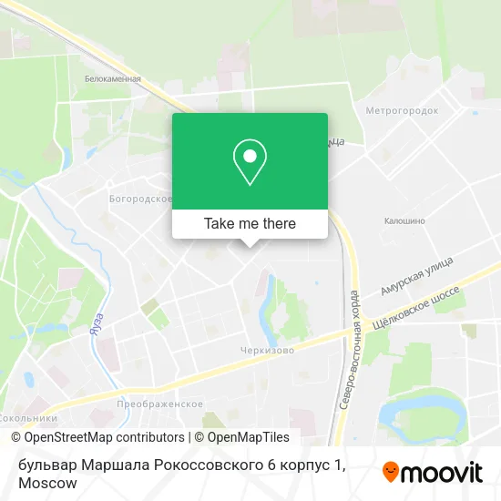 бульвар Маршала Рокоссовского 6 корпус 1 map