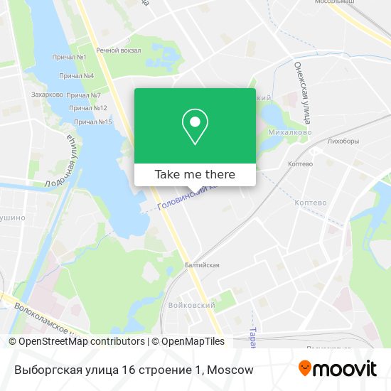 Выборгская улица 16 строение 1 map