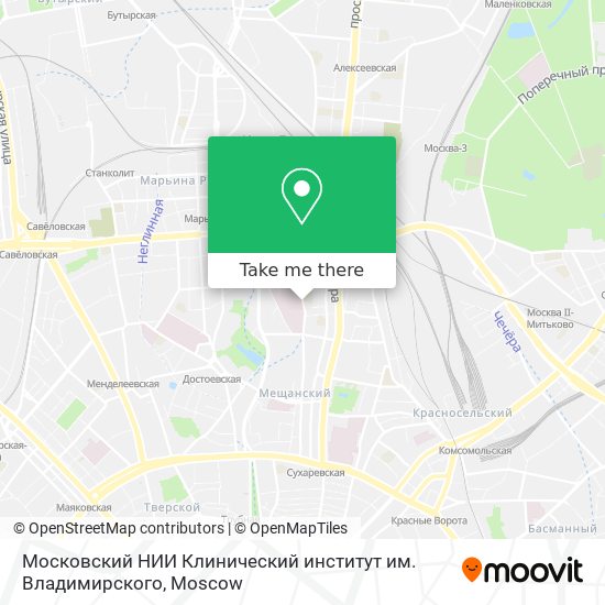 Московский НИИ Клинический институт им. Владимирского map