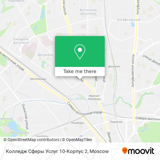 Колледж Сферы Услуг 10-Корпус 2 map