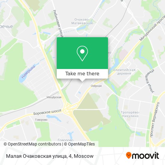 Малая Очаковская улица, 4 map