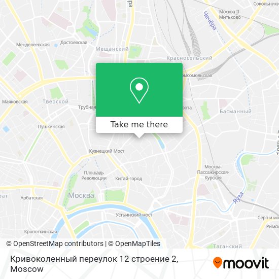 Кривоколенный переулок 12 строение 2 map