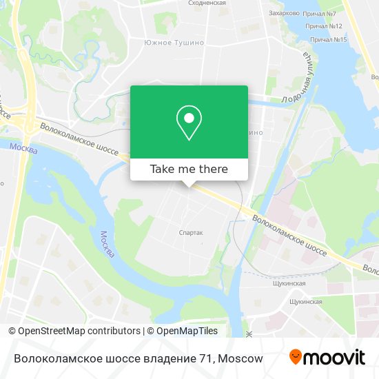 Волоколамское шоссе владение 71 map