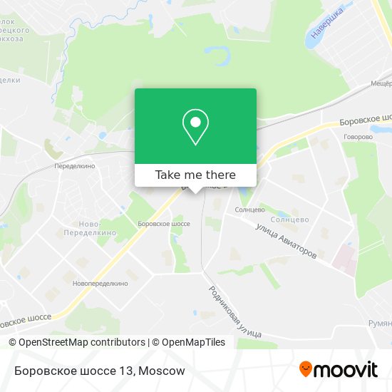 Боровское шоссе 13 map